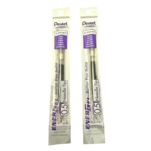 Pentel 2 Violet Purple EnerGel 0.5 Needle Tip Roller Pen Refill LRN5-V